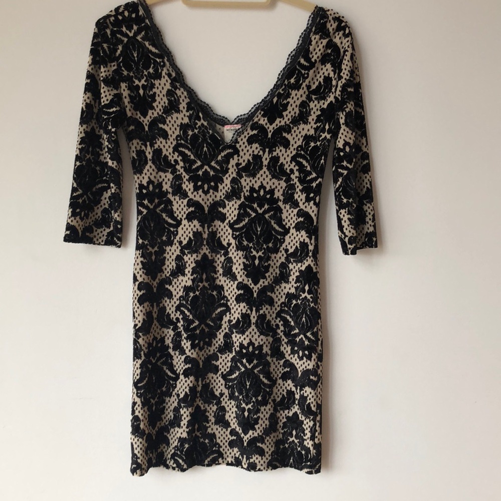 Free People Velvet texture shirt dress